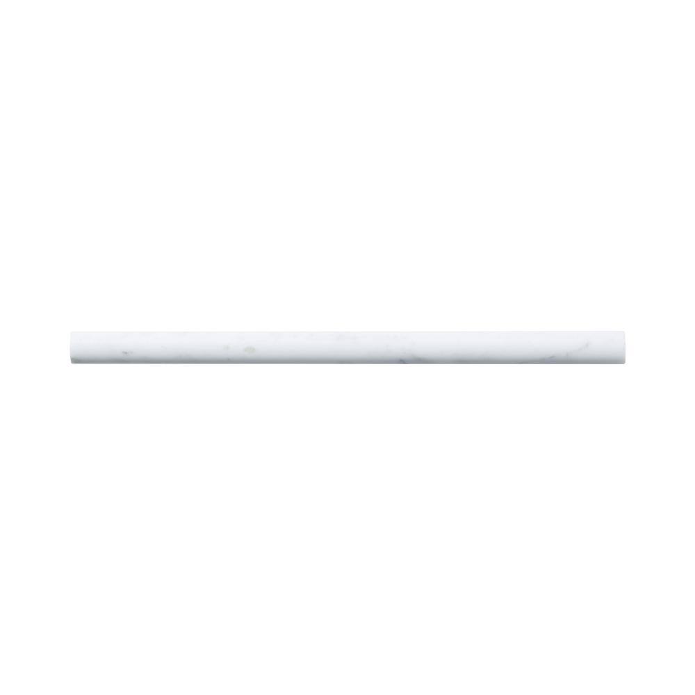 Jeffrey Court Carrara White .75 in. x 12 in. Honed Marble Wall Pencil Tile (1 Linear Foot) 99062