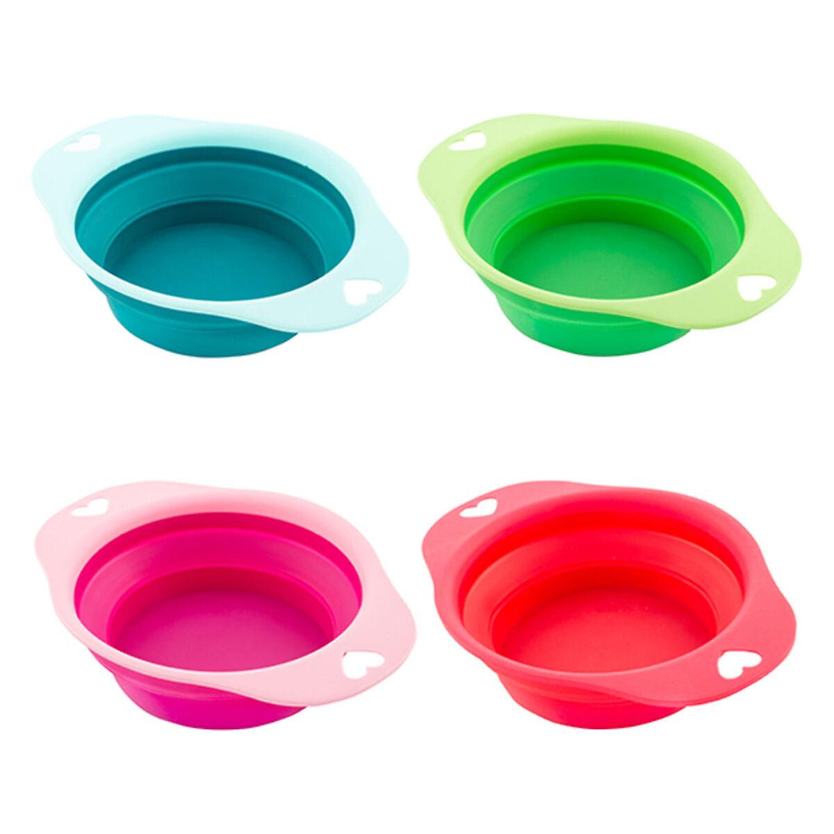 Folding pet bowl heart