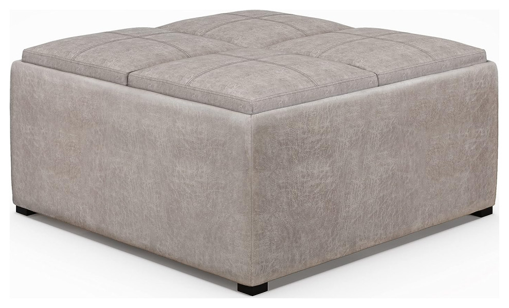 Unique Coffee Table  Upholstered Design  ampFlip Up Trays   Transitional   Coffee Tables   by Decor Love  Houzz