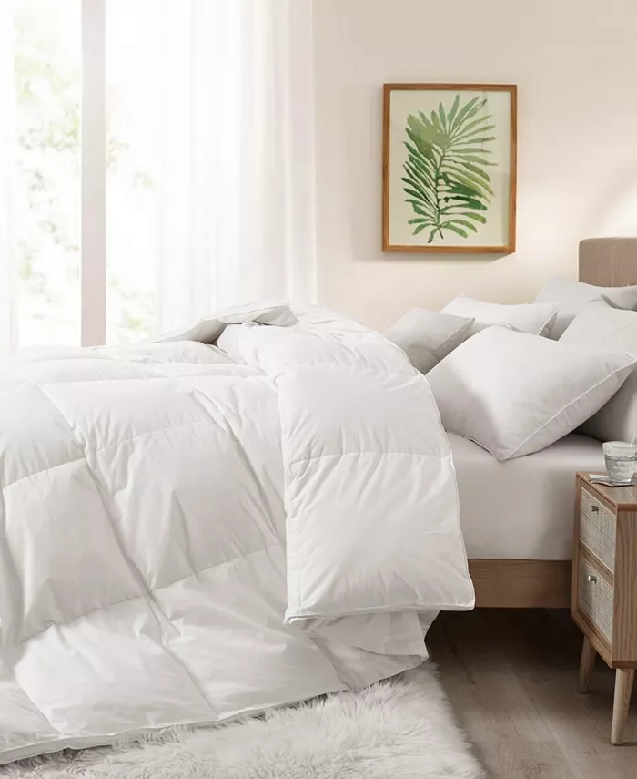 UNIKOME Extra Warmth White Goose Feather and Fiber Comforter， Twin