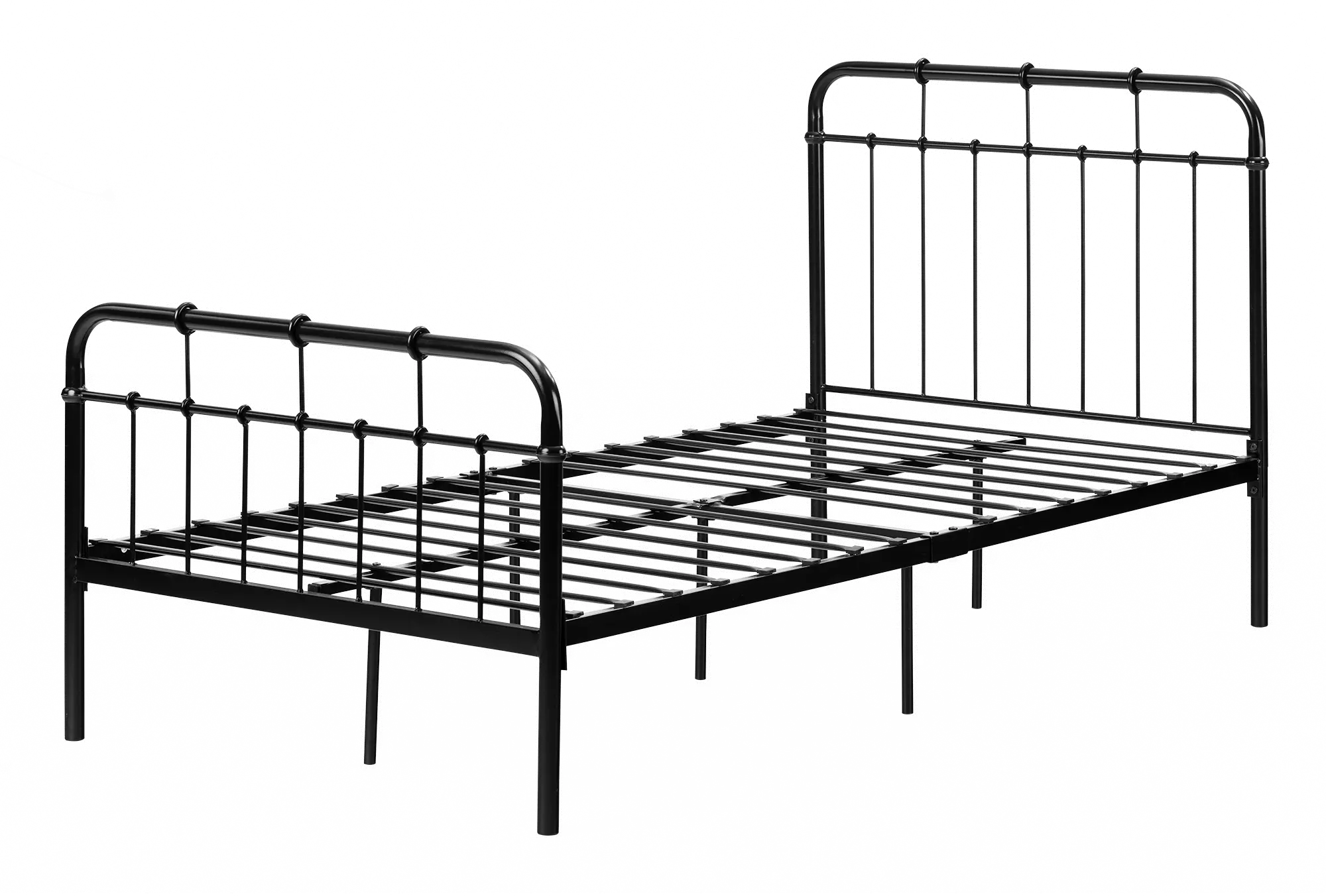 Versa Industrial Black Twin Metal Platform Bed - South Shore