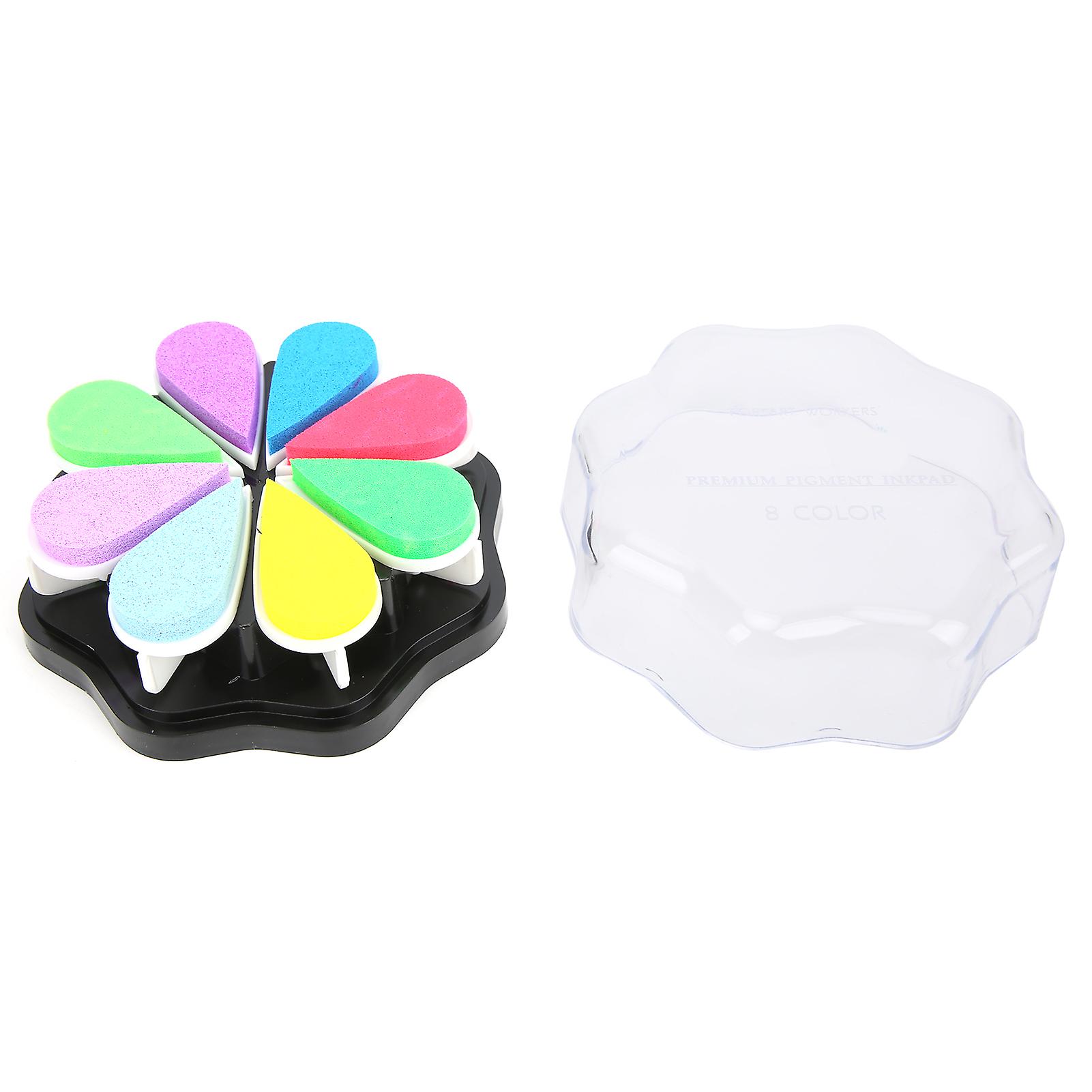 Petal Stamp Pad 8 Colors Waterbased Diy Hand Stamp Printing Pad For Ordinary Paper1031