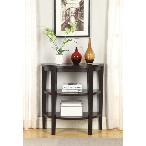 Copper Grove Helena Half-Circle Console Table with Shelves