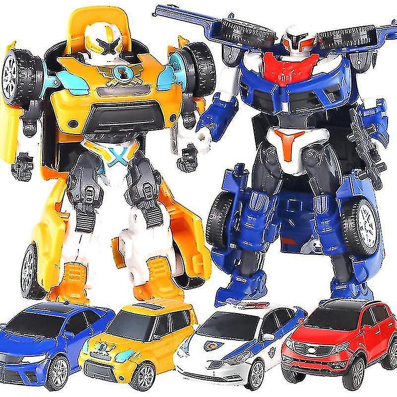 Deformation Robot Toy Animation Cartoon Brother Deformation Car Action Doll Cart Children's Gift d