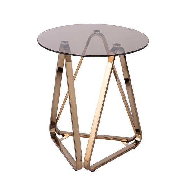 SEI Furniture Sawtelle Contemporary Champagne Glass Side Table