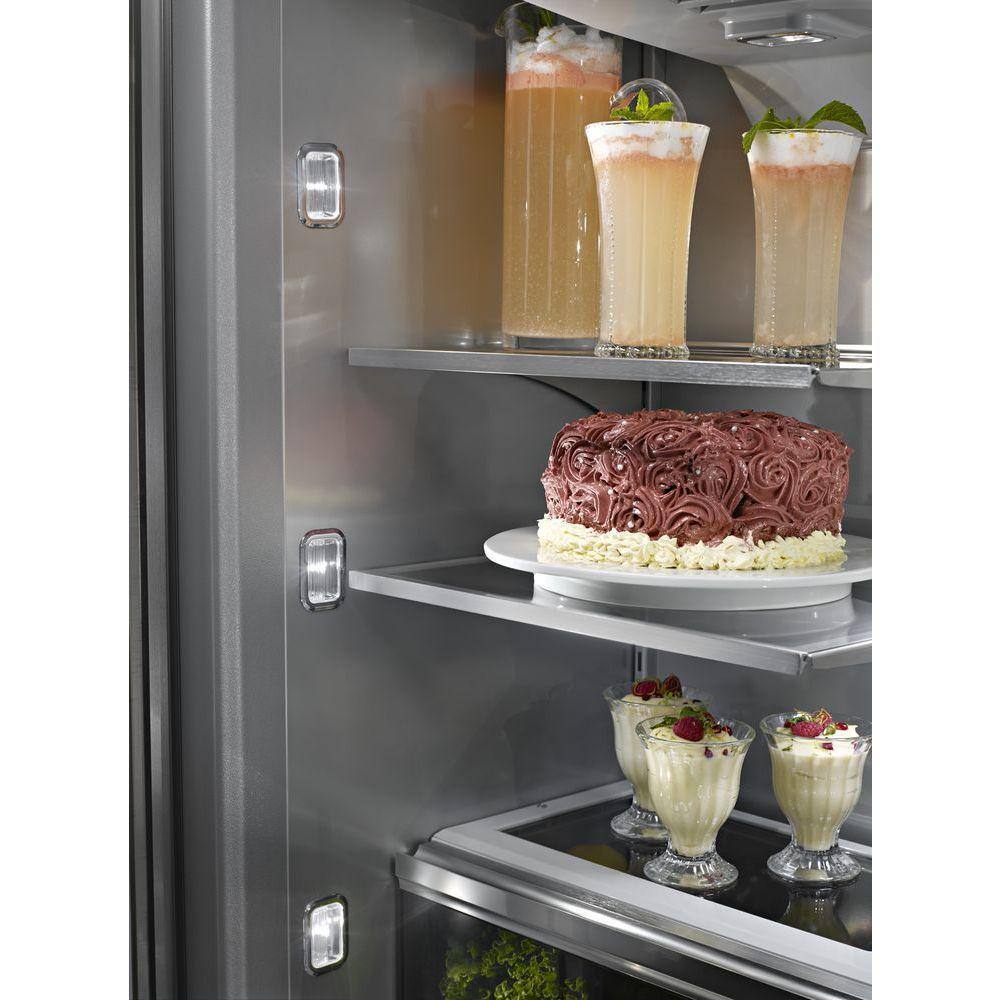 KitchenAid 24.2 cu. ft. Built-In French Door Refrigerator in Stainless Steel Platinum Interior KBFN502ESS