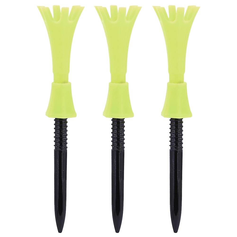 3 Pcs / 1 Set Adjustable Golf Tees Training Sports Accessory Parts(fluorescent Yellow)