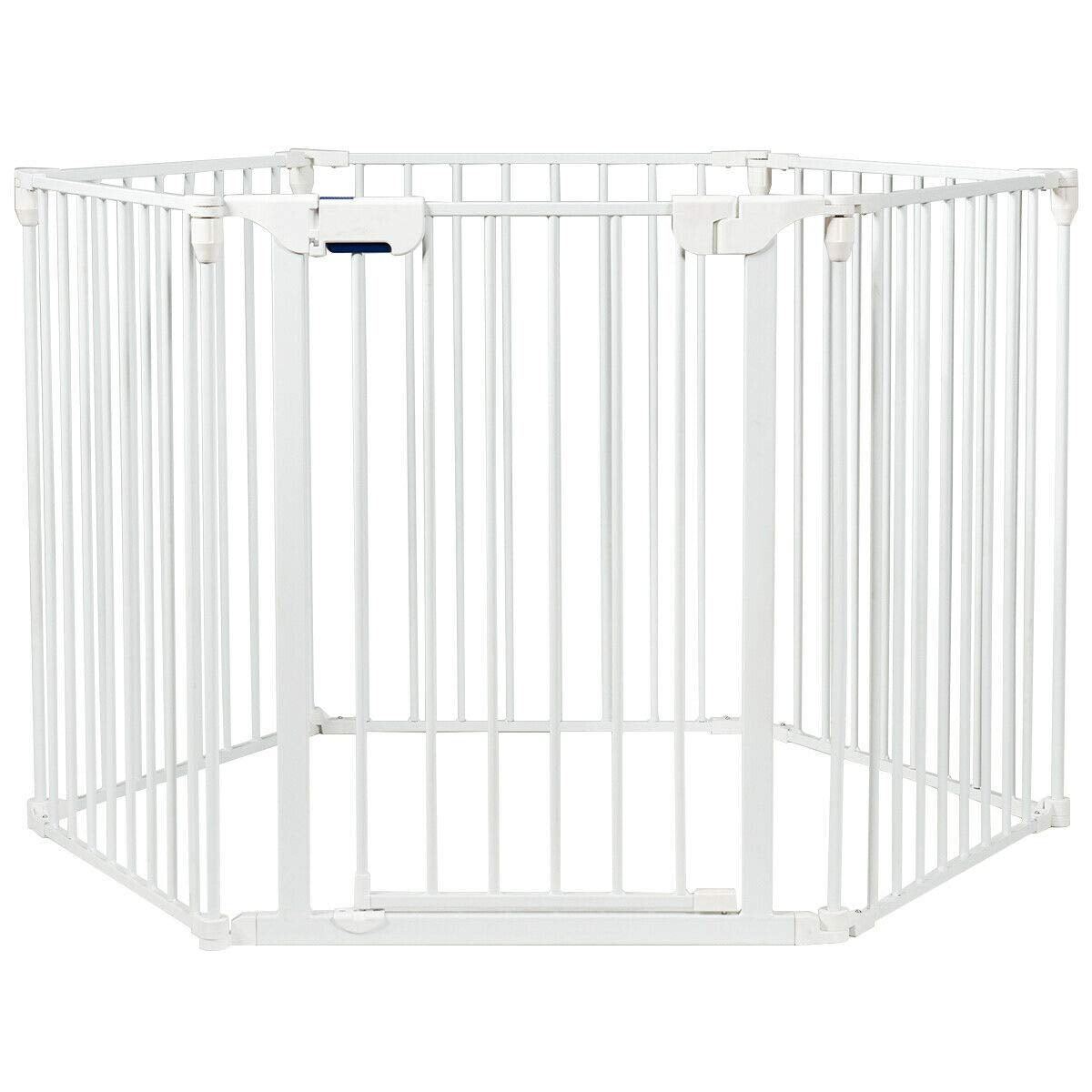 Costzon Baby Safety Gate, 8-Panel Fireplace Fence Gate