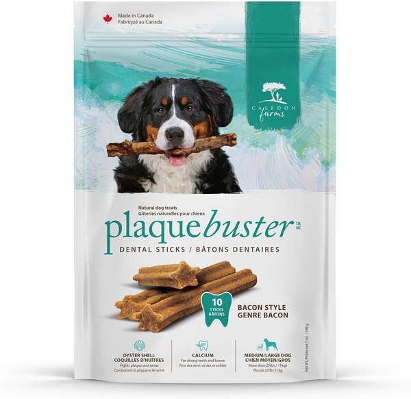 Caledon Farms Plaque Busters Bacon Style Dog Treats， 140-gm bag