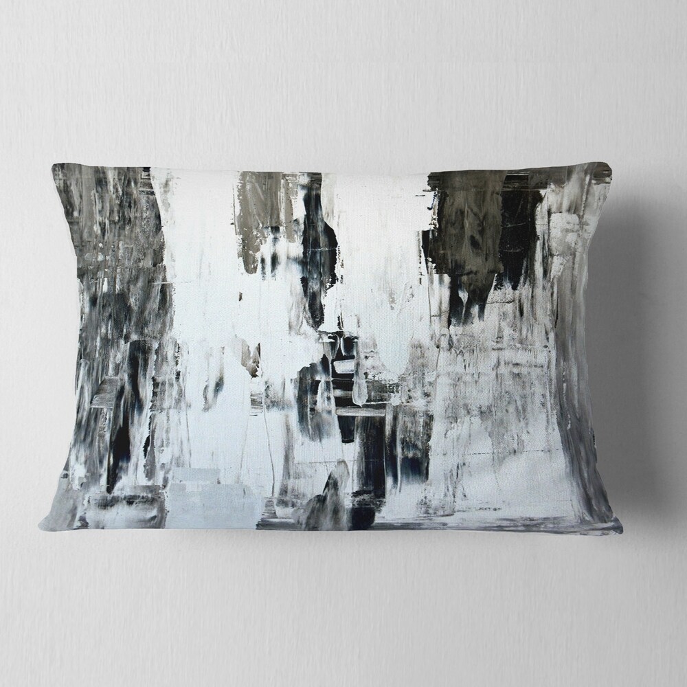 Designart 'Brown and Beige Painting' Abstract Throw Pillow