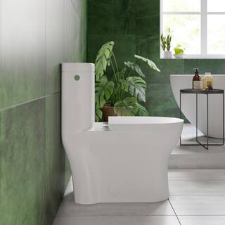 Swiss Madison Monaco 1-Piece 1.11.6 GPF Dual Touchless Flush Elongated Toilet in White Seat Included SM-1T263