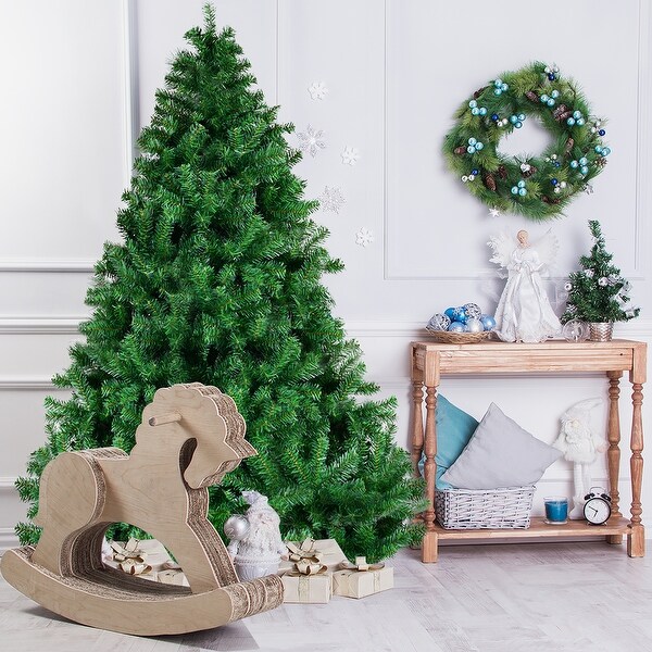 6ft/7.5ft/9ft Artificial Christmas Tree with Solid Metal Stand