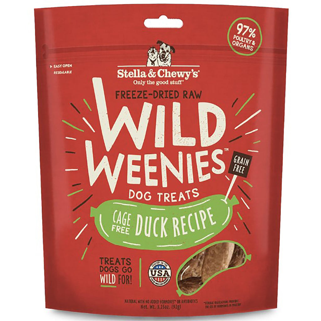 Stella and Chewy's Cage-Free Duck Wild Weenies Dog Treats - 3.25oz