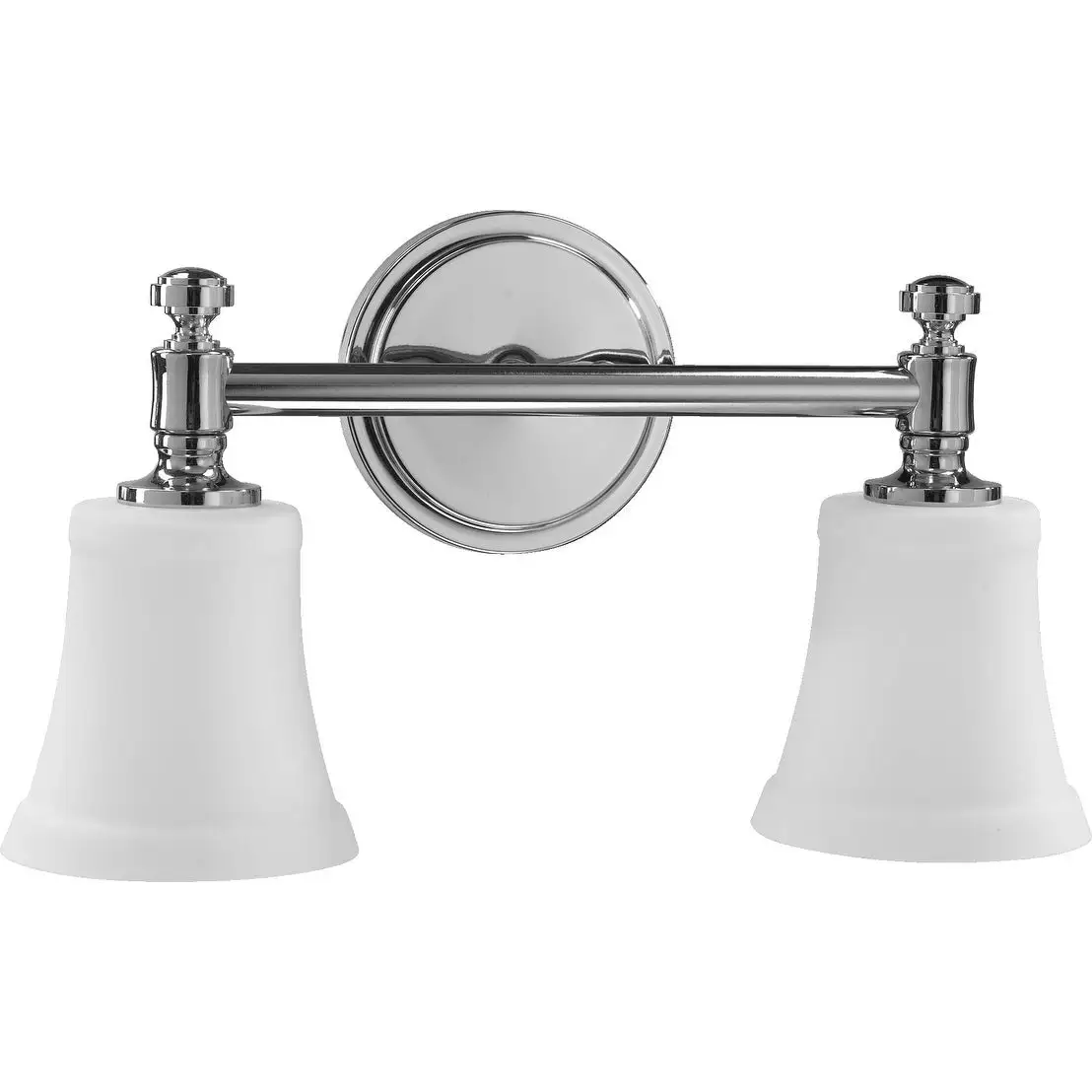 Chrome and Satin Opal 2-light Vanity Lighting