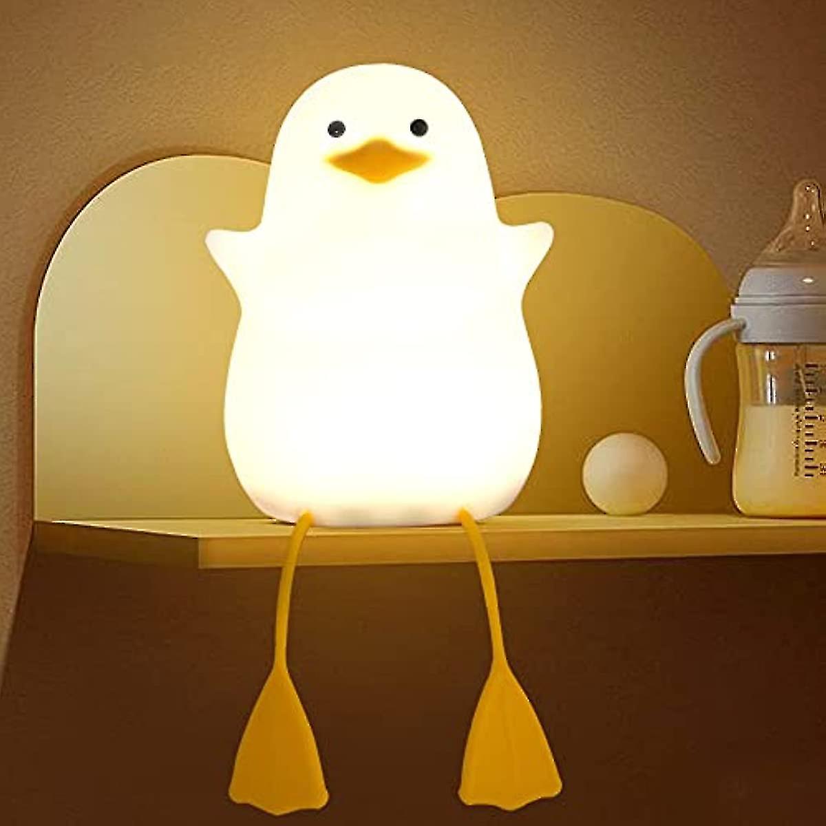 Night Light For Kids  Cute Duck Silicone Bedside Lamp For Nursery  Abs+sil  Touch Control  Portable And Rechargeable Dimmable  Birthday Xmas Gifts For