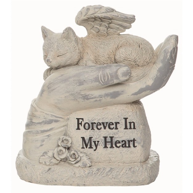 Gray Spring Cat Feline Rememberance Garden Stone Accent