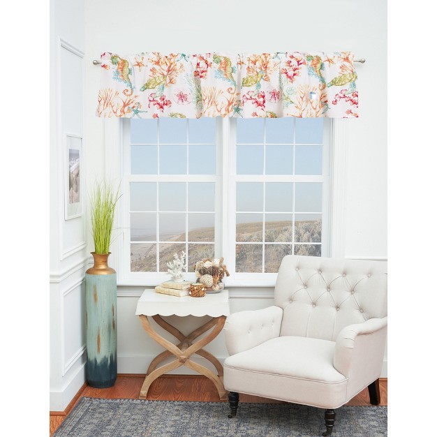 C amp f Home Chandler Cove Cotton White Valance Window Treatment