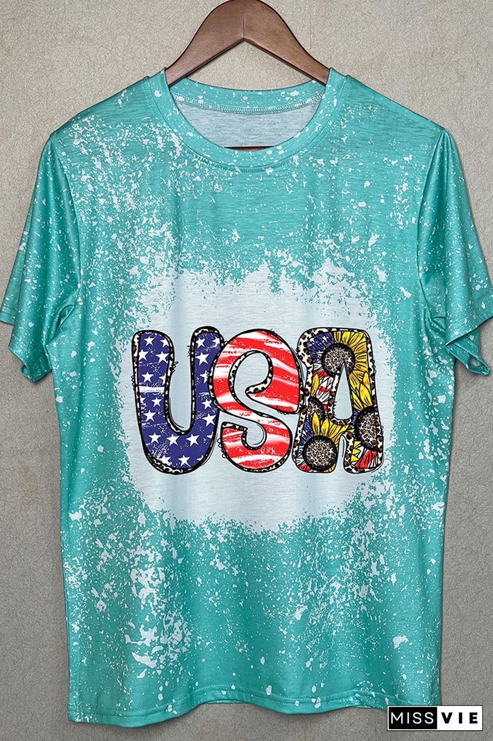 USA Patriotic Sunflower Graphic Tee Wholesale