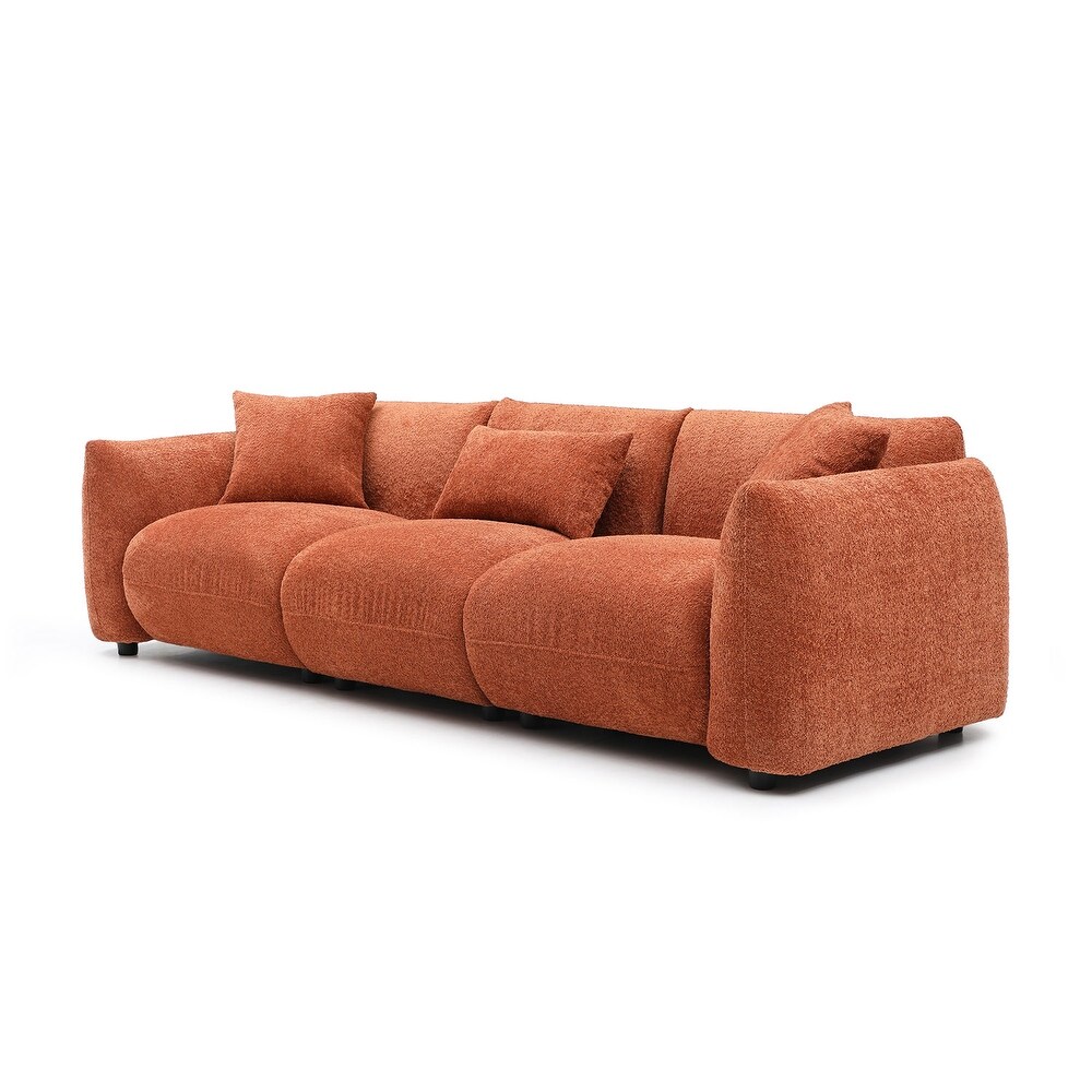 Modern Comfy Cloud Couch 3 Seater Sofa  Living Room Long Sofa with Piilow