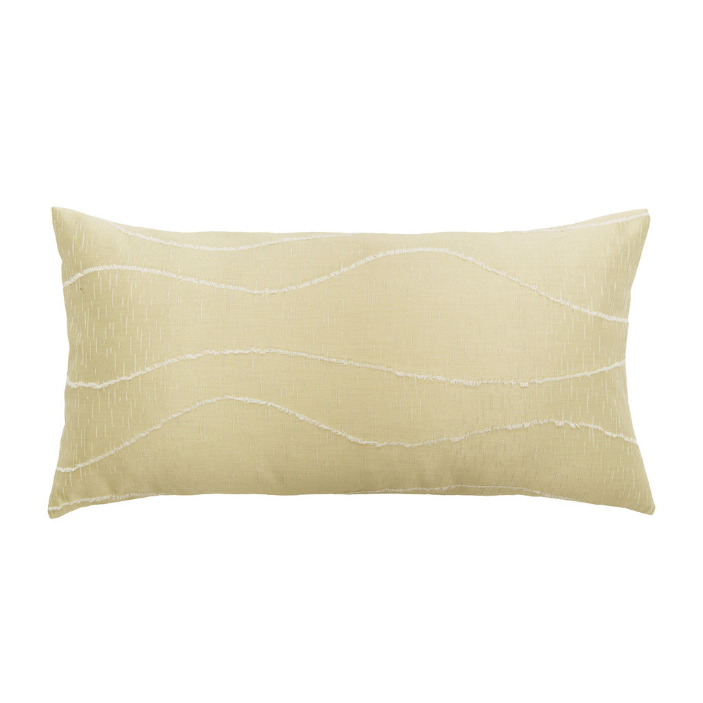 Gold Waves Throw Pillow