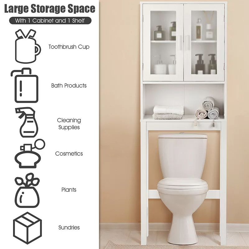 Bathroom Tower Storage Cabinet Organizer