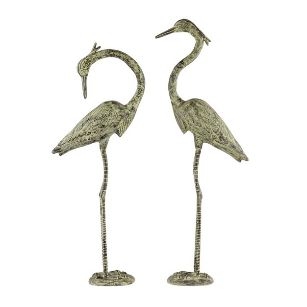 Coastal Cranes Garden Sculptures Yellow Olivia amp May