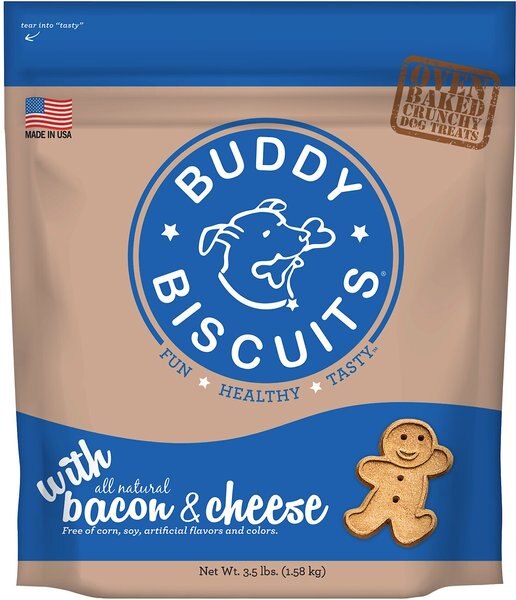 Buddy Biscuits with Bacon and Cheese Oven Baked Dog Treats