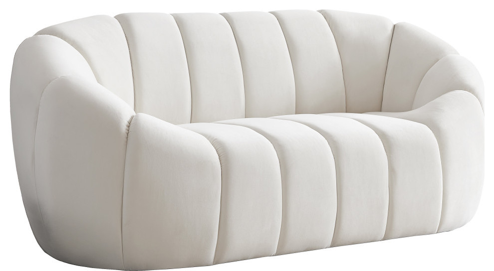 Elijah Velvet Upholstered Set   Contemporary   Loveseats   by Meridian Furniture  Houzz