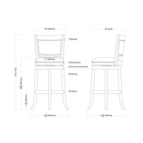 Bristol Bar Height Swivel Bar Stool