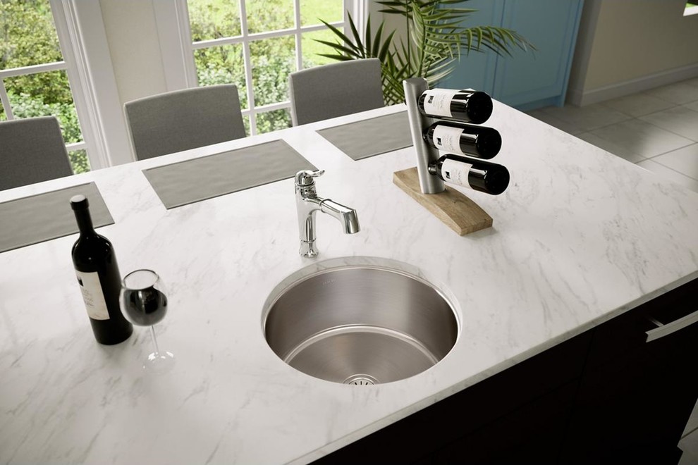 Elkay Lustertone Classic Stainless Steel 1 Bowl Undermount Sink  Lustrous Satin   Contemporary   Bar Sinks   by Buildcom  Houzz