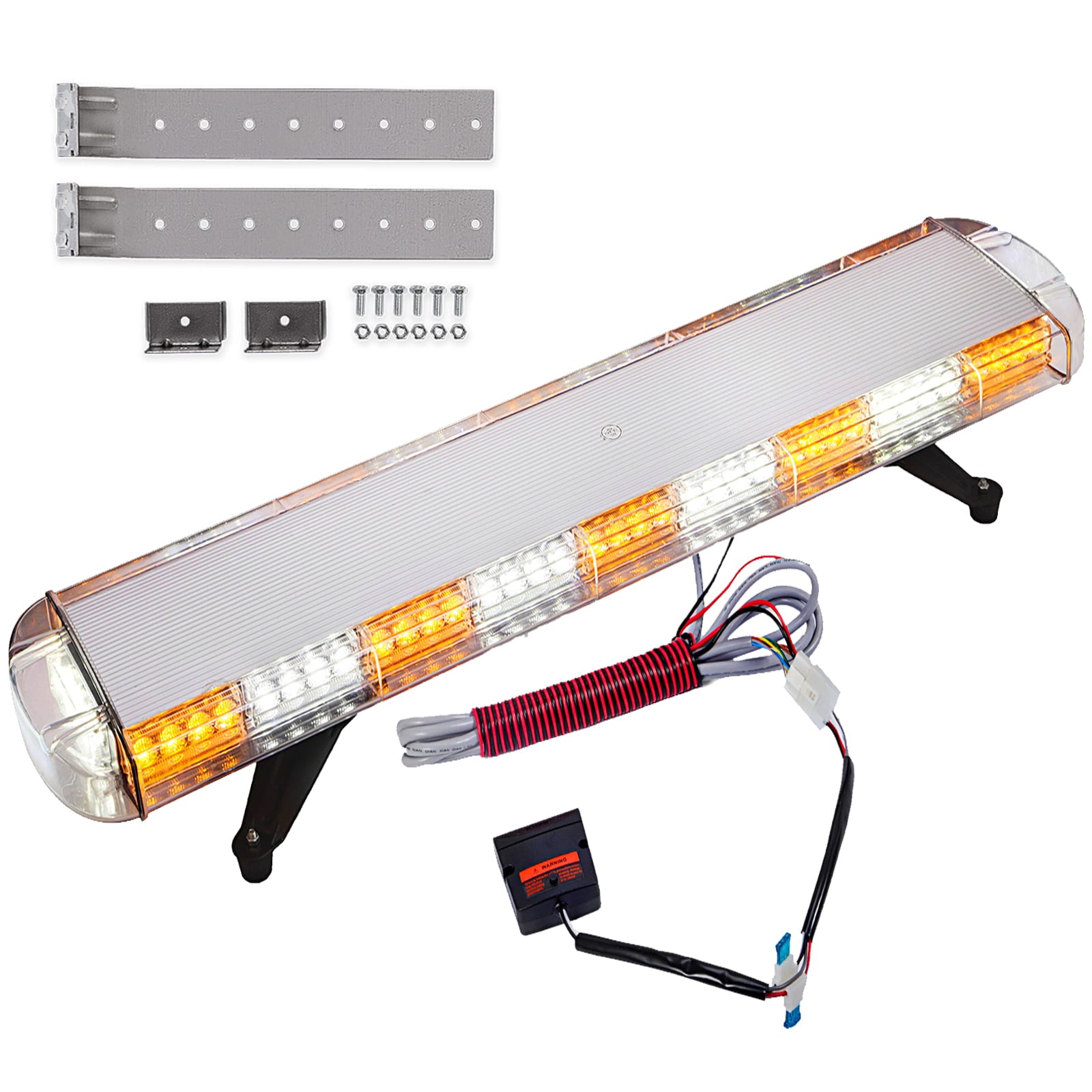 VEVOR 88 LED Strobe Light Bar Emergency Beacon Warn 47ft Pick Up Truck 16 Modes 20 Pods