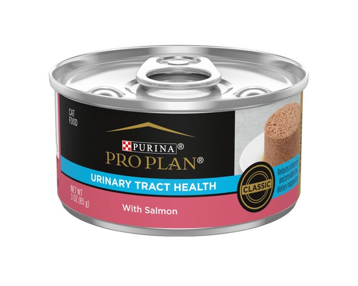 Purina Pro Plan Focus Adult Urinary Tract Health Formula with Salmon Wet Cat Food， 5.5 oz. Can