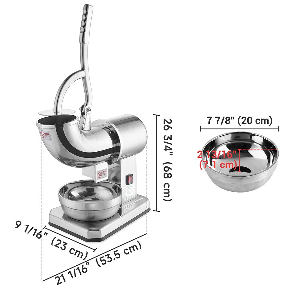 Yescom Electric Ice Shaver Machine Snow Cone Maker