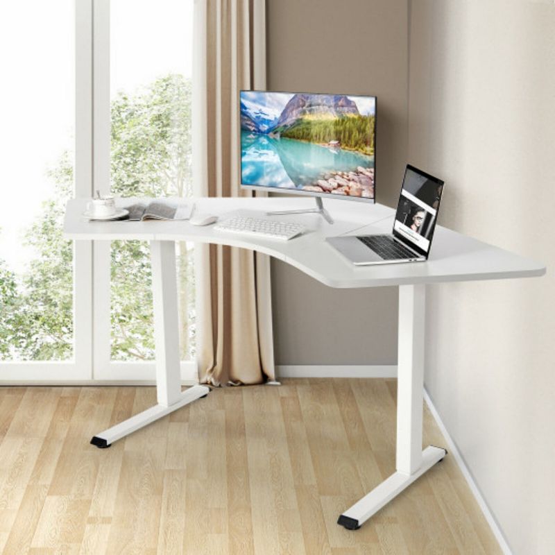 72-Inch L Shaped Splice Desktop for Standard and Sit to Stand Desk