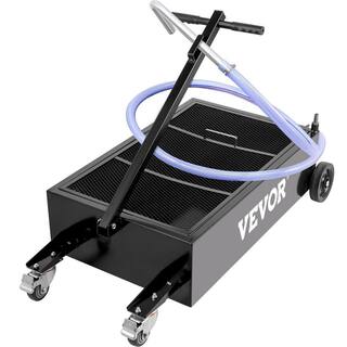 VEVOR Oil Drain Pan 25 Gal. Steel Low Profile Oil Change Tank Foldable Hand with Electric Pump Hose Swivel Casters for Car SUV QCPYP25JLDDYLBYC1V0