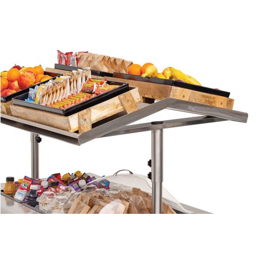 High-Volume Breakfast Cart by Hubert - Double-Sided Stainless Steel Frame