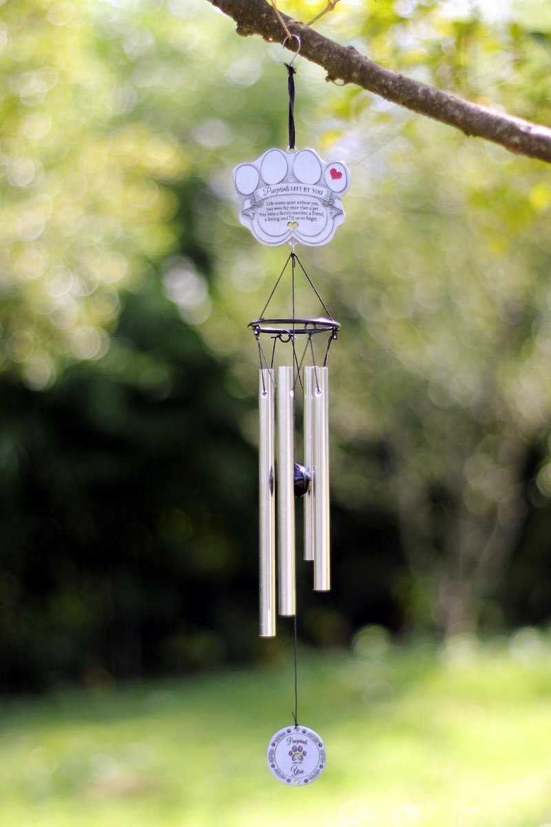 Pawprints Left by You Pet Memorial Windchime