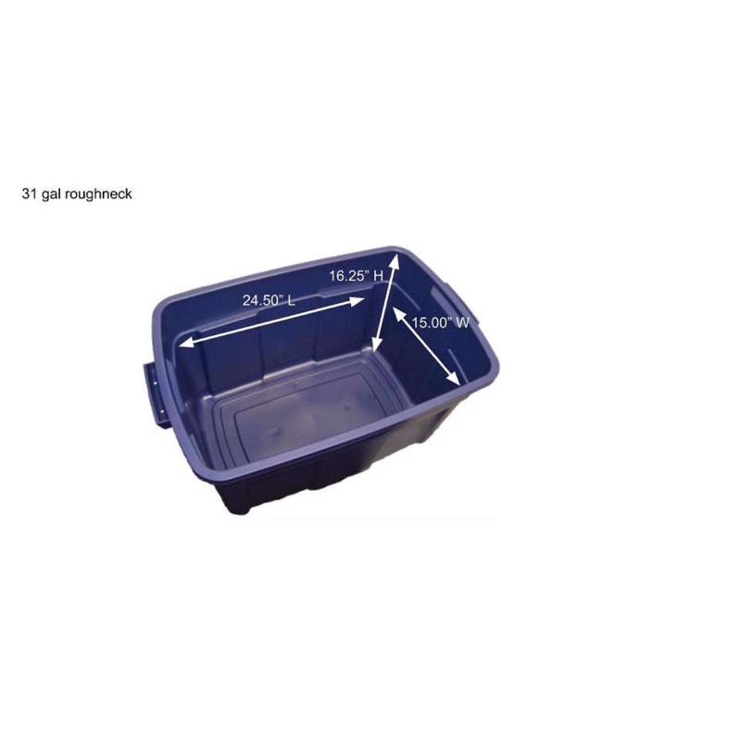 Rubbermaid Roughneck 31 gal Navy Storage Box 16.7 in. H X 20.4 in. W X 32.3 in. D Stackable