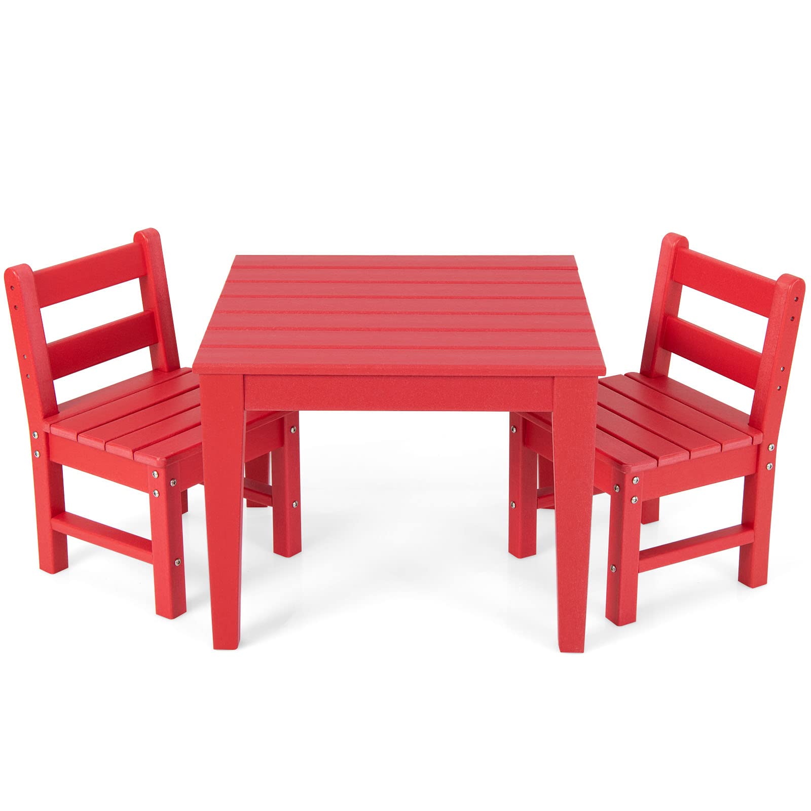 Costzon Kids Table and Chair Set, 3 Piece Toddler Table and Chair Set