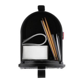 Architectural Mailboxes Admiral Textured Black Medium Aluminum Post Mount Mailbox ADM11BAM