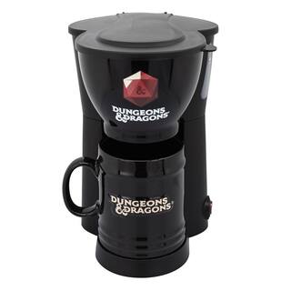 Uncanny Brands Black Dungeons  Dragons Single Cup Coffee Maker with Molded Mug CM-DAD-ST1