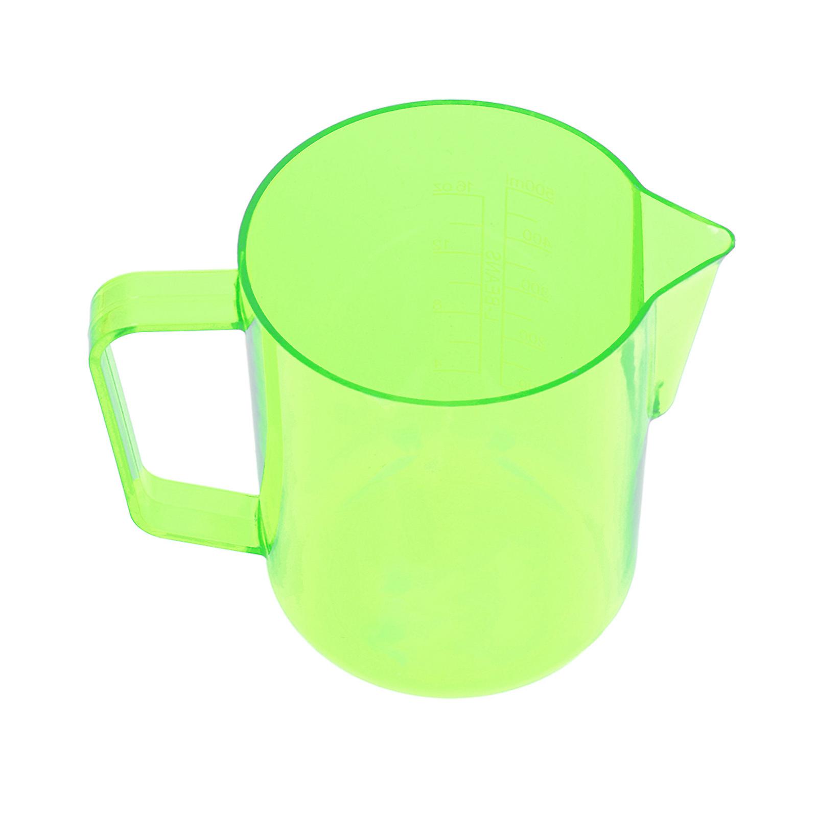 600ml Milk Frothing Pitcher Acrylic Cup Coffee Steaming Pitchers Latte Art Jug For Making Coffeegreen