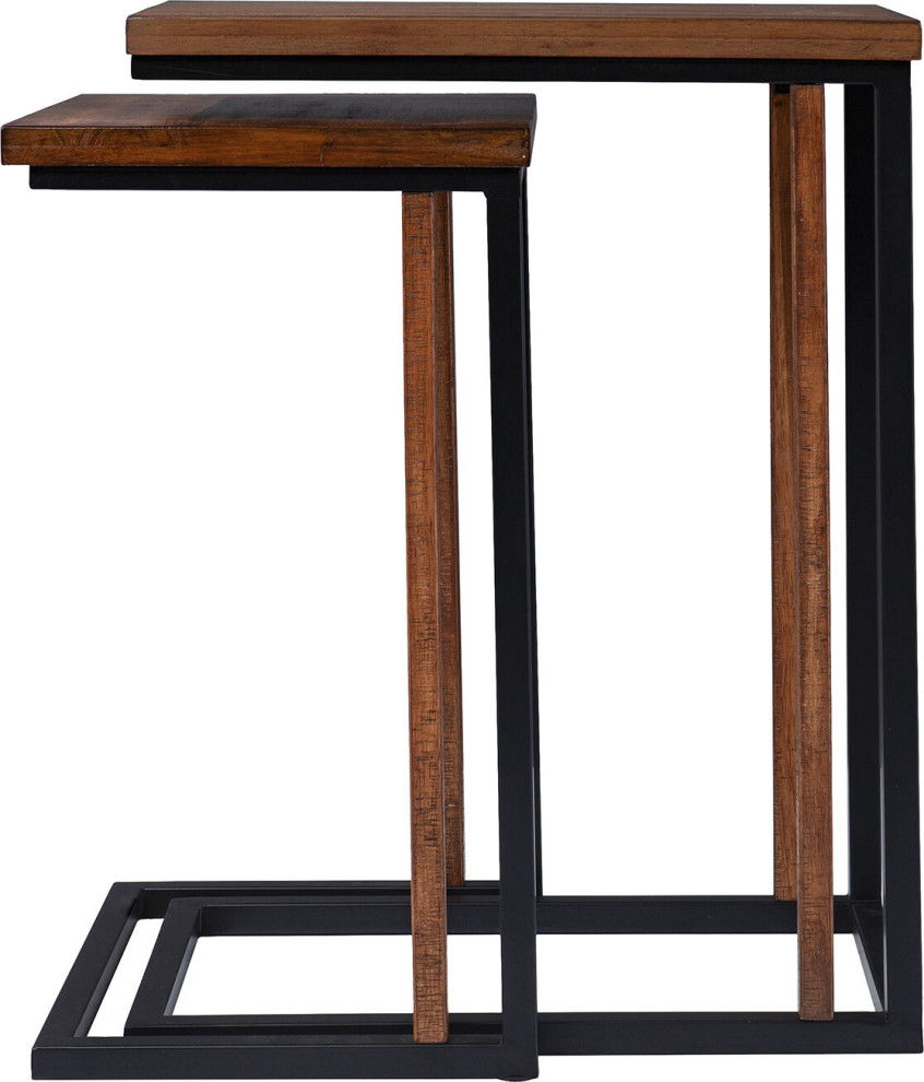 Sabanti Nesting C Tables (Set of 2)   Industrial   Coffee Table Sets   by HedgeApple  Houzz