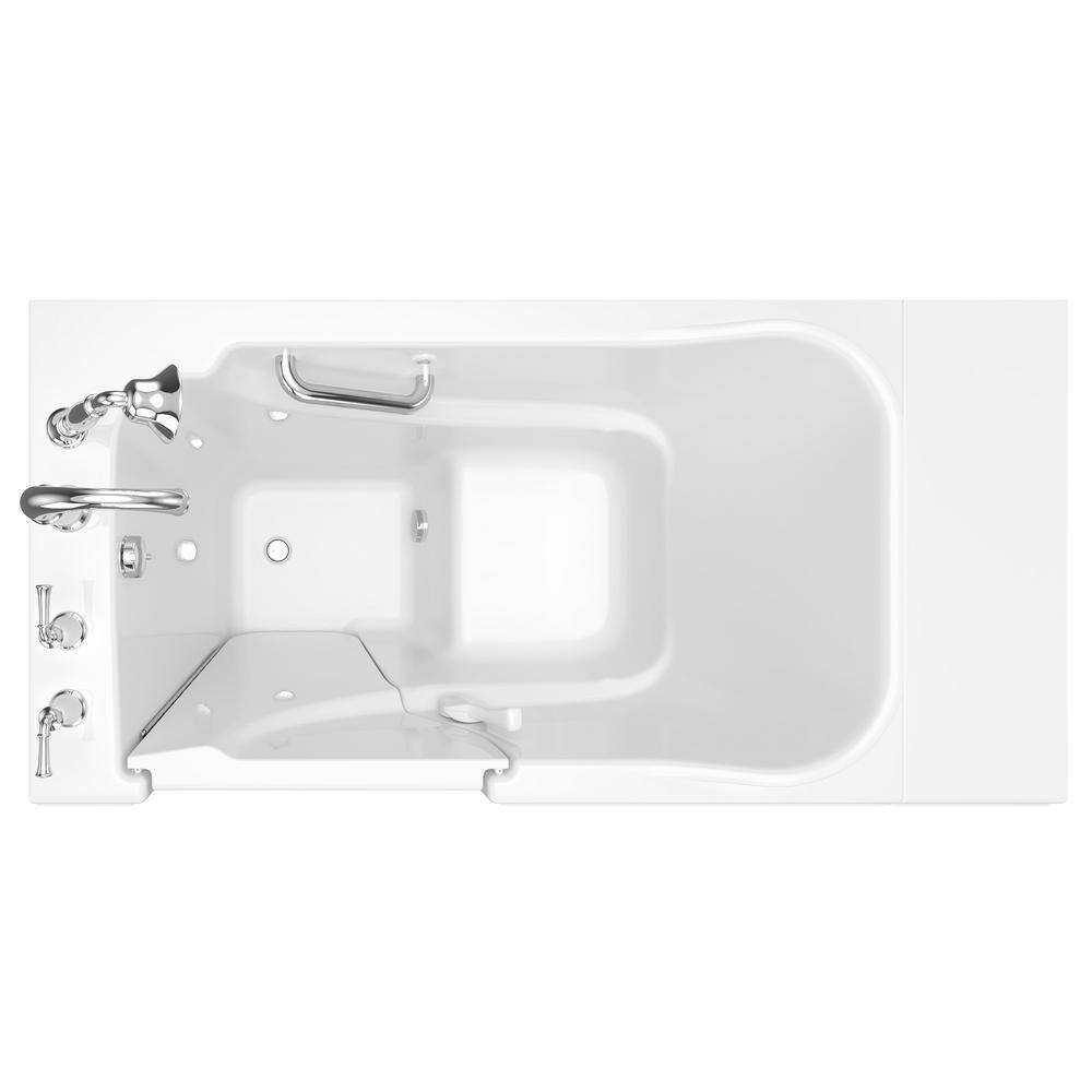 American Standard Gelcoat Value Series 52 in. Walk-In Soaking Bathtub with Left Hand Drain in White 3052.409.SLW-PC