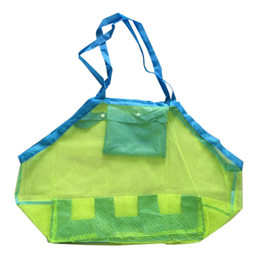 Mortilo Beach Toys Large Mesh Tote Bag Clothes Toys Carry All Sand Away Beach Bag