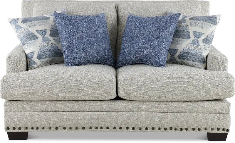 Modern Farmhouse Gray Loveseat