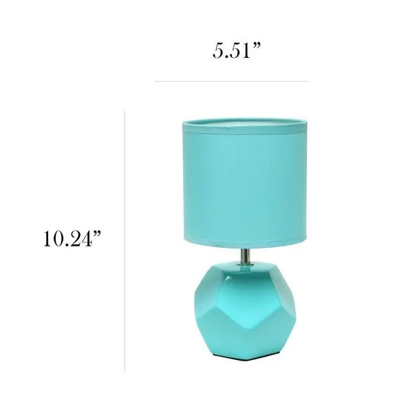 Simple Designs Round Prism Mini Table Lamp