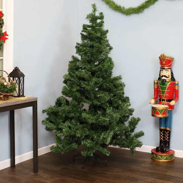 Sunnydaze Faux Canadian Pine Christmas Tree with Hinged Branches