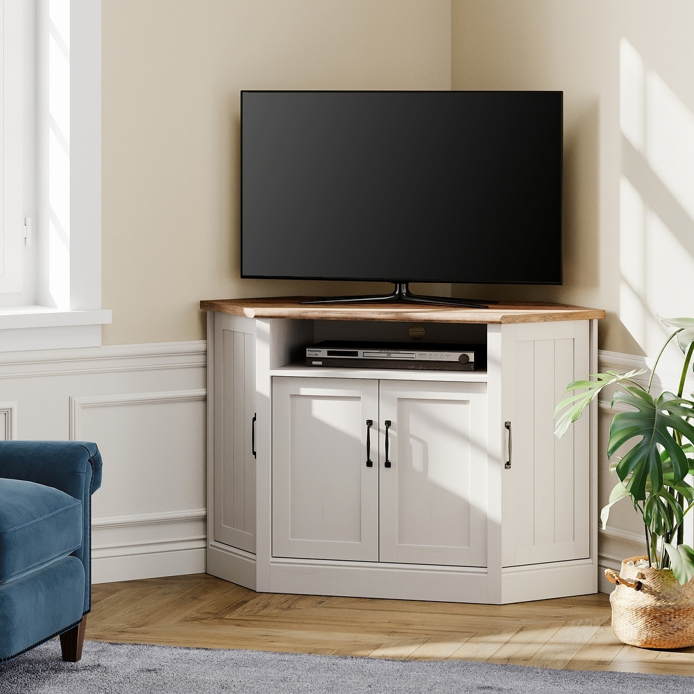 Fireplace Corner TV Stand for 55 Inch TV Entertainment Center 47\