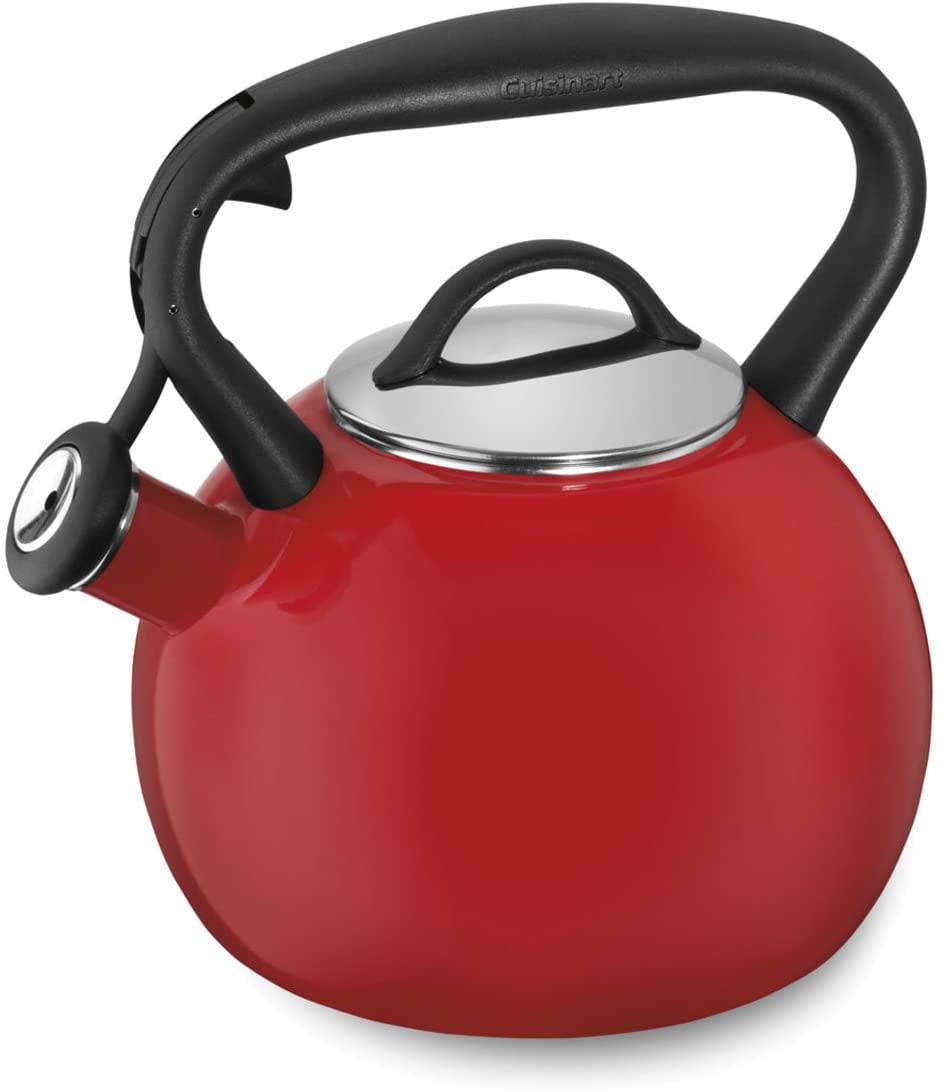 Cuisinart EOSTRR Valor Porcelain Enamel on Steel Tea Kettle, Red